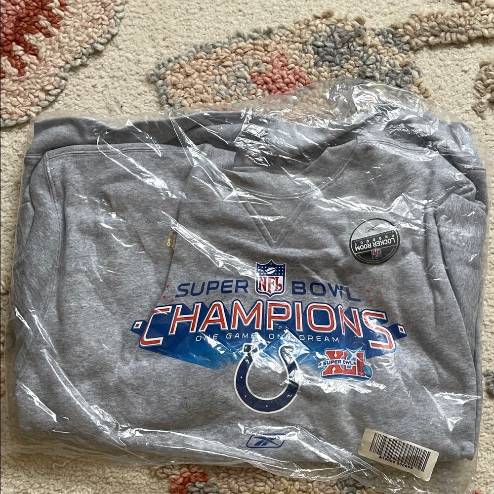 Reebok Gray Super Bowl Champions Hoodie